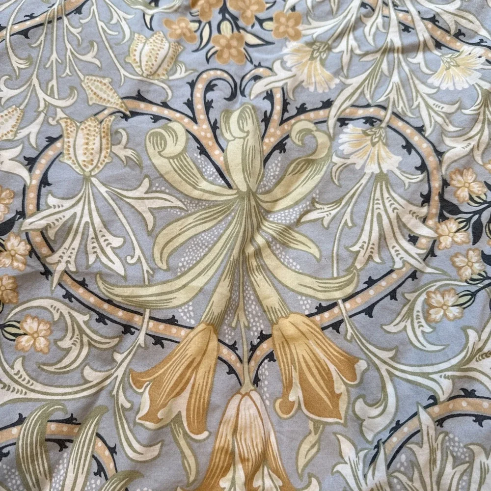 William MORRIS & CO. QUEEN Duvet Cover, 2 Cases WOODLAND WEEDS Blue green Floral